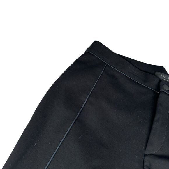 Rag & Bone Trouser Dress Pants Women’s 2 Black Piping Trim Classic Stretch - Picture 4 of 10